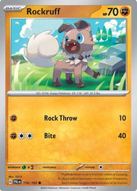 Rockruff 116  SV02 Paldea Evolved - Common