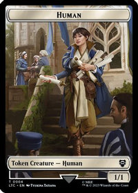 Human // Treasure Double-Sided Token -  (LTC-4 // 12) - Commander: The Lord of the Rings: Tales of Middle-earth