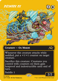 Bulwark Ox -  (Borderless) Foil (DFT-532) - Aetherdrift