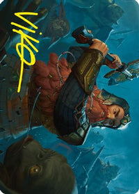 Gimli, Counter of Kills Art Card (10/81) (Gold-Stamped Signature) -  (ASLTR-010) - Art Series: Universes Beyond: The Lord of the Rings: Tales of Middle-earth