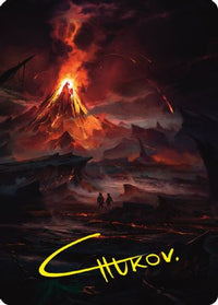 Valley of Gorgoroth Art Card (Gold-Stamped Signature) -  (ASLTR-080) - Art Series: Universes Beyond: The Lord of the Rings: Tales of Middle-earth