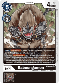 Baboongamon [BT4-068] [Great Legend]