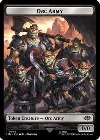 Orc Army (0005) // Food (0011) Double-Sided Token -  Foil (LTR-5 // 11) - The Lord of the Rings: Tales of Middle-earth