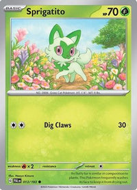 Sprigatito (Summer 2023 Collector Chest) 013/193  - Holofoil Miscellaneous Cards & Products - Common