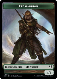Elf Warrior // Cleric Double-Sided Token -  (CMM-72 // 62) - Commander Masters