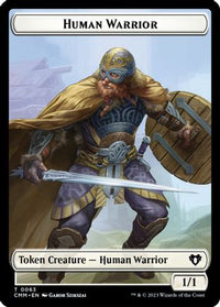 Human Warrior // Zombie Army Double-Sided Token -  (CMM-63 // 69) - Commander Masters