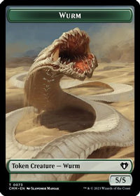 Wurm // Spider Double-Sided Token -  (CMM-73 // 36) - Commander Masters