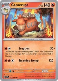 Camerupt 032  SV03 Obsidian Flames - Uncommon