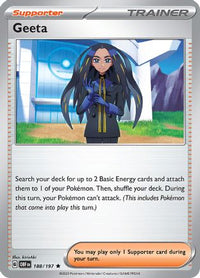 Geeta 188  - Holofoil SV03 Obsidian Flames - Rare