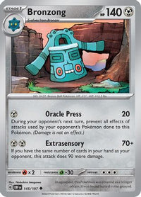 Bronzong 145  SV03 Obsidian Flames - Uncommon
