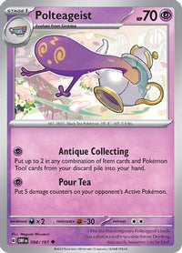 Polteageist 098  SV03 Obsidian Flames - Uncommon