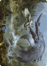 Horned Loch-Whale Art Card -  (ASWOE-006) - Art Series: Wilds of Eldraine