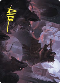 Gnawing Crescendo Art Card (Gold-Stamped Signature) -  (ASWOE-017) - Art Series: Wilds of Eldraine