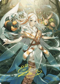 Greater Auramancy Anime Art Card (Gold-Stamped Signature) -  (ASWOE-076) - Art Series: Wilds of Eldraine