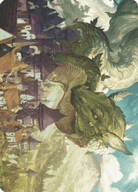 Beanstalk Wurm Art Card -  (ASWOE-023) - Art Series: Wilds of Eldraine