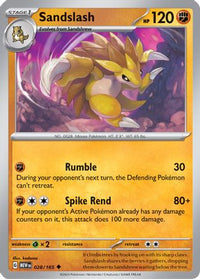 Sandslash 028  SV Scarlet & Violet 151 - Uncommon