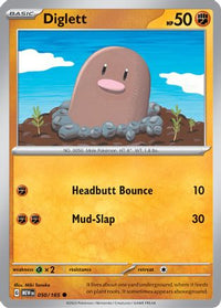 Diglett 050  SV Scarlet & Violet 151 - Common