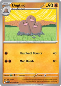 Dugtrio 051  SV Scarlet & Violet 151 - Uncommon