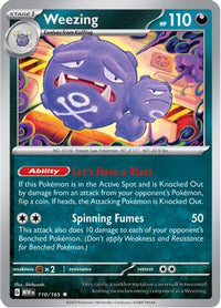 Weezing 110  - Holofoil SV Scarlet & Violet 151 - Rare