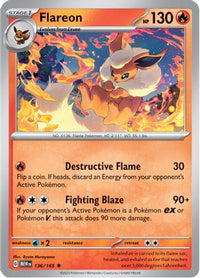 Flareon 136  - Holofoil SV Scarlet & Violet 151 - Rare