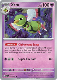 Xatu 072  - Holofoil SV04 Paradox Rift - Rare