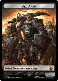 Orc Army (0019) // Food (0024) Double-Sided Token (Surge Foil) -  Foil (LTR-19 // 24) - The Lord of the Rings: Tales of Middle-earth