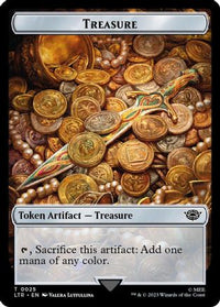 Treasure // Food (0024) Double-Sided Token (Surge Foil) -  Foil (LTR-25 // 24) - The Lord of the Rings: Tales of Middle-earth