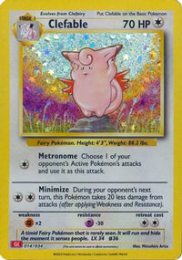 Clefable 014  - Holofoil Trading Card Game Classic - Classic Collection