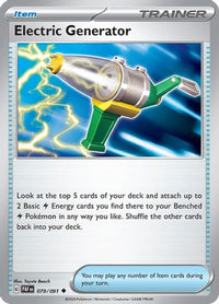 Electric Generator 079  SV Paldean Fates - Uncommon
