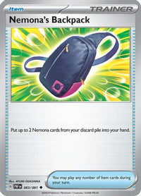 Nemona's Backpack 083  SV Paldean Fates - Uncommon