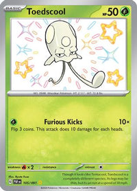 Toedscool 105/091  - Holofoil SV Paldean Fates - Shiny Rare