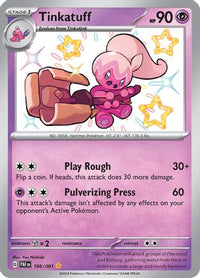 Tinkatuff 166  - Holofoil SV Paldean Fates - Shiny Rare