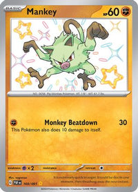 Mankey 169/091  - Holofoil SV Paldean Fates - Shiny Rare