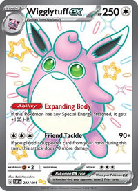 Wigglytuff ex 222  - Holofoil SV Paldean Fates - Shiny Ultra Rare