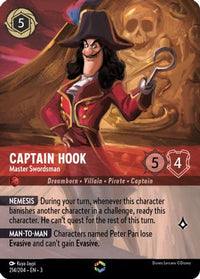 Captain Hook - Master Swordsman (Alternate Art) (214/204) [Into the Inklands]