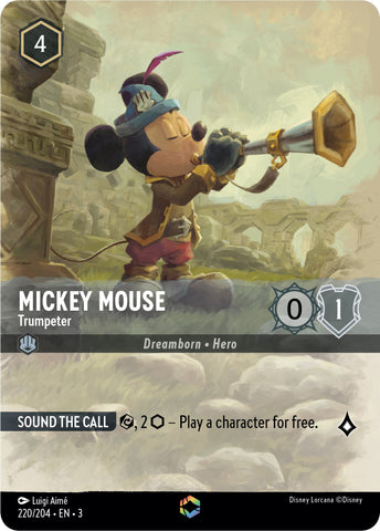 Mickey Mouse - Trumpeter (Alternate Art) (220/204) [Into the Inklands]