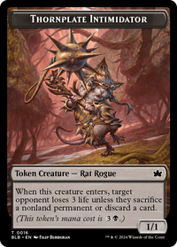Thornplate Intimidator -  Foil (BLB-016) - Bloomburrow Tokens