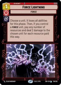 Force Lightning (138/252) - Spark of Rebellion Foil