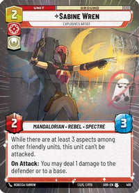 Sabine Wren - Explosives Artist (Hyperspace) (405) - Spark of Rebellion Foil