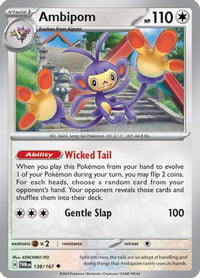 Ambipom 138  SV06 Twilight Masquerade - Uncommon