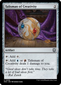 Talisman of Creativity (Ripple Foil) -  Foil (M3C-308) - Modern Horizons 3 Commander