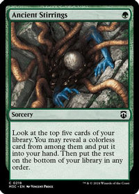 Ancient Stirrings (Ripple Foil) -  Foil (M3C-219) - Modern Horizons 3 Commander