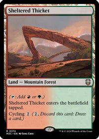 Sheltered Thicket (Ripple Foil) -  Foil (M3C-374) - Modern Horizons 3 Commander