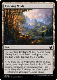 Evolving Wilds (Ripple Foil) -  Foil (M3C-340) - Modern Horizons 3 Commander