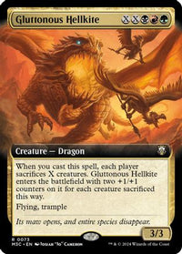 Gluttonous Hellkite (Extended Art) (Ripple Foil) -  Foil (M3C-073) - Modern Horizons 3 Commander