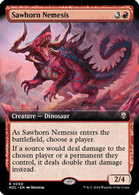 Sawhorn Nemesis (Extended Art) (Ripple Foil) -  Foil (M3C-060) - Modern Horizons 3 Commander