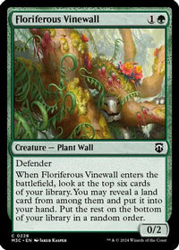 Floriferous Vinewall (Ripple Foil) -  Foil (M3C-228) - Modern Horizons 3 Commander