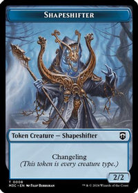 Shapeshifter (0008) (Ripple Foil) // Dragon Double-Sided Token -  Foil (M3C-8 // 12) - Modern Horizons 3 Commander