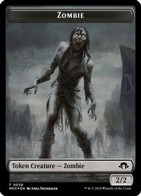 Zombie (Ripple Foil) // Elephant Double-Sided Token -  Foil (M3C-39 // 18) - Modern Horizons 3 Commander