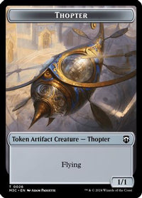 Thopter (Ripple Foil) // Copy Double-Sided Token -  Foil (M3C-26 // 1) - Modern Horizons 3 Commander